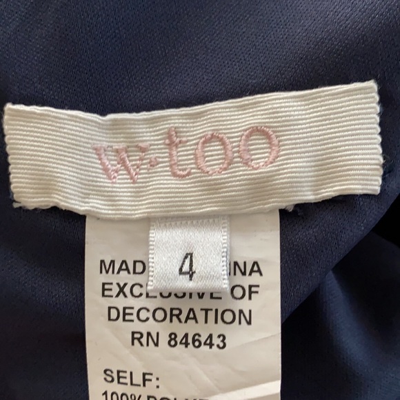 W Too Navy Floor Length Dress - Picture 4 of 4